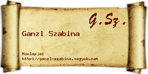 Ganzl Szabina névjegykártya